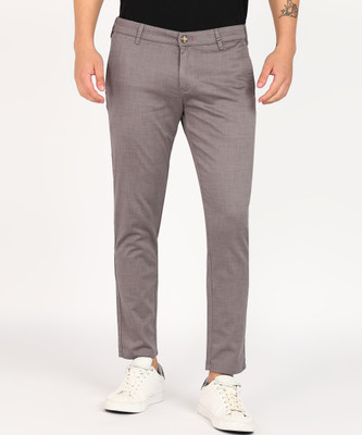 KILLER Slim Fit Men Grey Trousers