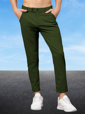 Ip Volan Regular Fit Men Dark Green Trousers