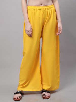 LAVENUE Flared Women Yellow Trousers