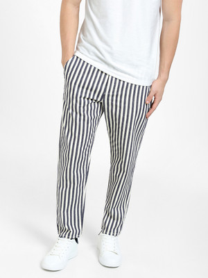 JACK & JONES Regular Fit Men White Trousers
