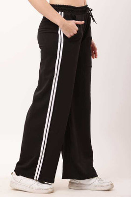karan Straight Fit Women Black Trousers