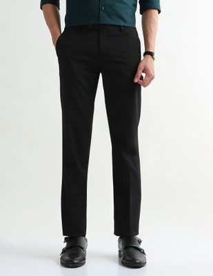 ARROW Tapered Men Black Trousers