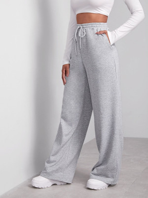 Dockstreet Loose Fit Women Grey Trousers