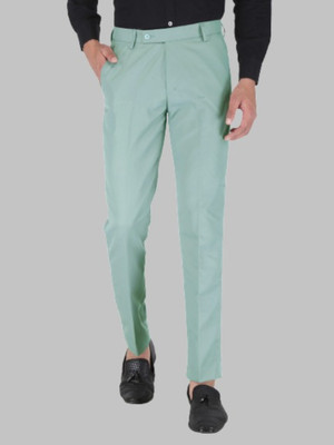 METRONAUT Slim Fit Men Green Trousers