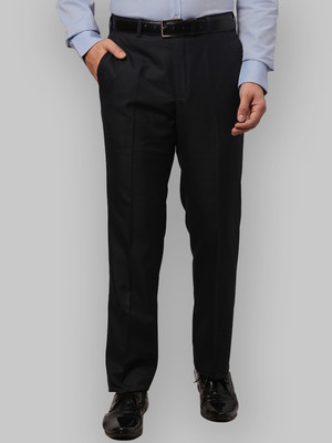 PARK AVENUE Regular Fit Men Dark Blue Trousers