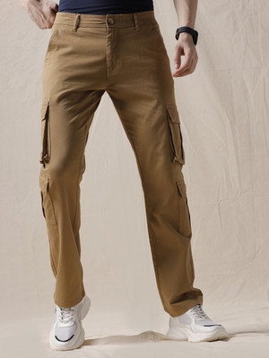 WROGN Regular Fit Men Khaki Trousers