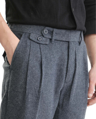 RARE RABBIT Regular Fit Men Dark Blue Trousers