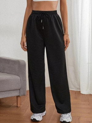Pricha Loose Fit Women Black Trousers