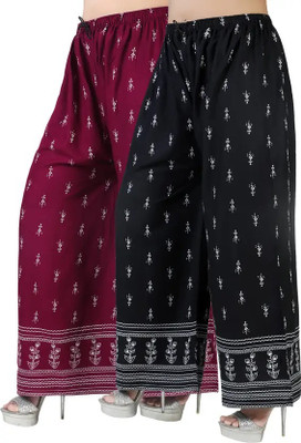 Jahim Slim Fit Women Black, Maroon Trousers