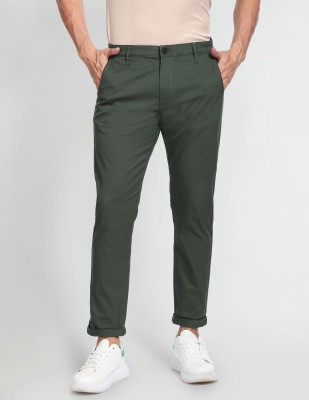 FLYING MACHINE Regular Fit Men Green Trousers