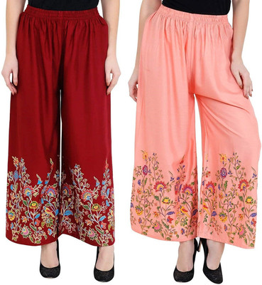 AFFLEON Flared Women Multicolor Trousers