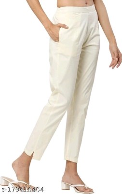 GURMEET FASHION Regular Fit Women Cream Trousers