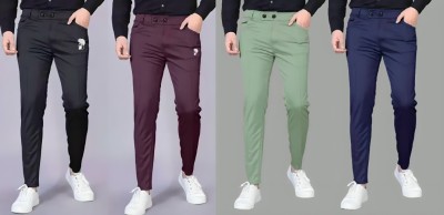 RATHORSONS Regular Fit Men Green, Black, Purple, Blue Trousers