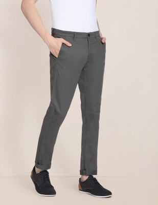 U.S. POLO ASSN. Slim Fit Men Grey Trousers