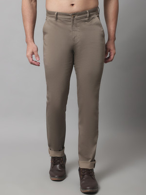 CANTABIL Regular Fit Men Khaki Trousers