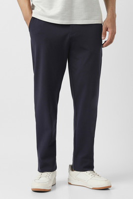 VAN HEUSEN Regular Fit Men Dark Blue Trousers