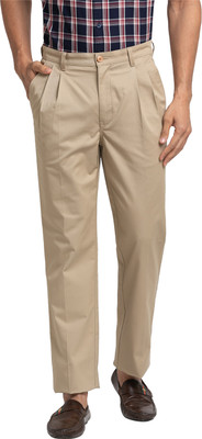 PARX Regular Fit Men Khaki Trousers