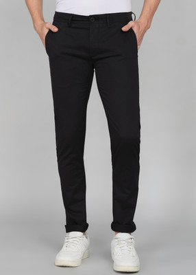 PETER ENGLAND Skinny Fit Men Black Trousers