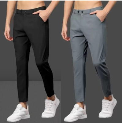 ROBBOT Slim Fit Men Multicolor Trousers