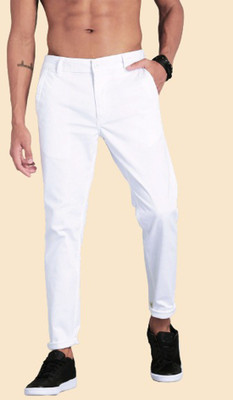 AD & AV Regular Fit Men White Trousers