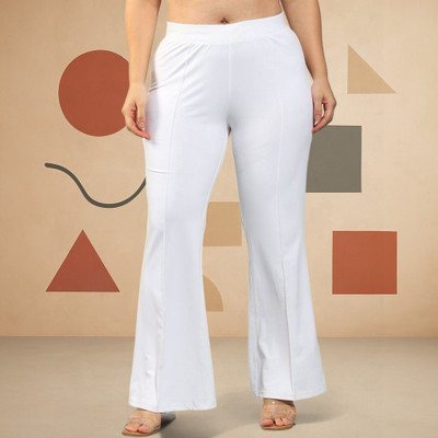 HouseOfCommon Loose Fit Women White Trousers