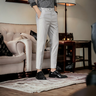 AXOLOTL Regular Fit Men Grey Trousers