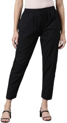 PK Fashion Regular Fit Women Black Trousers