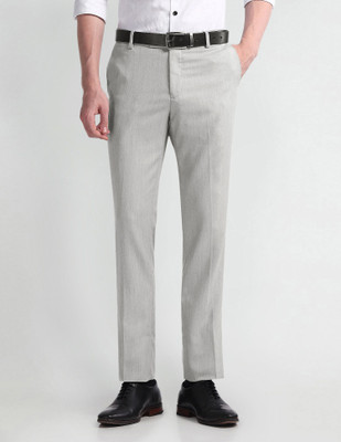 ARROW Slim Fit Men Grey Trousers