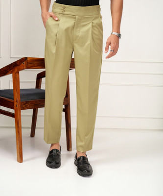 HIGHLANDER Slim Fit Men Khaki Trousers