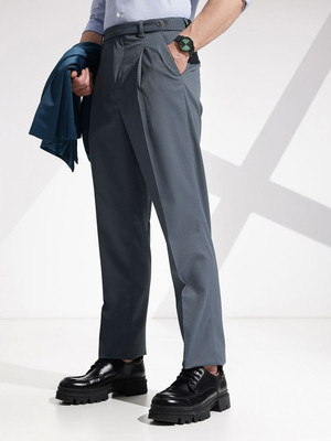 encore by INVICTUS Regular Fit Men Blue Trousers