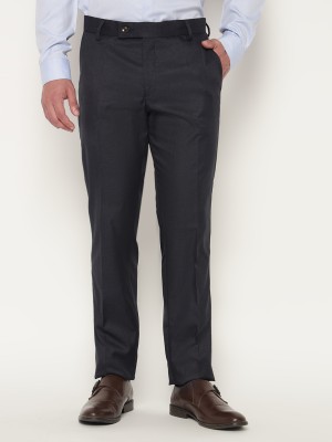 Front Look Regular Fit Men Blue Trousers