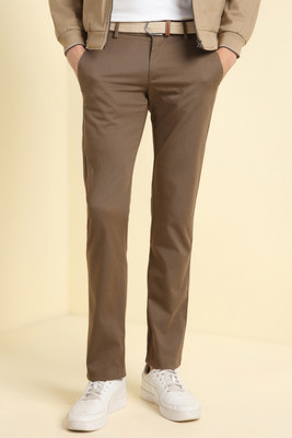 Allen Solly Slim Fit Men Brown Trousers