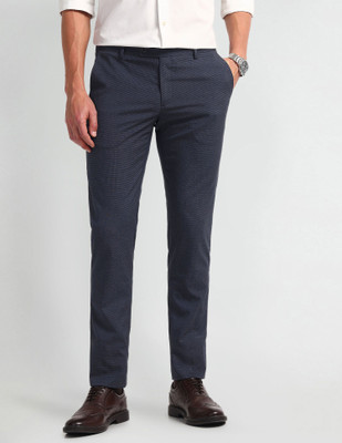ARROW Regular Fit Men Blue Trousers