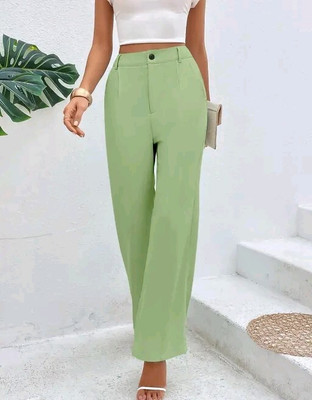 Marc Laurent Comfort Fit Women Black Trousers