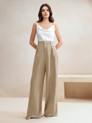 KOTTY Straight Fit Women Beige Trousers