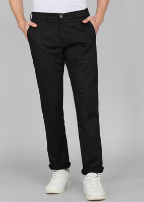 INTEGRITI Slim Fit Men Black Trousers