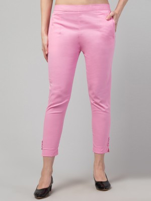 Clarita Skinny Fit Women Pink Trousers