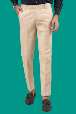 VX9 Regular Fit Men Cream Trousers