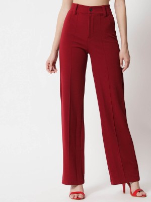 DVMARTS Loose Fit Women Red Trousers