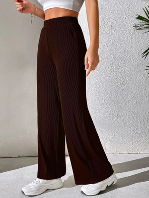 Leriya Fashion Regular Fit Women Brown Trousers