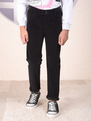 CRIMSOUNE CLUB Slim Fit Boys Black Trousers