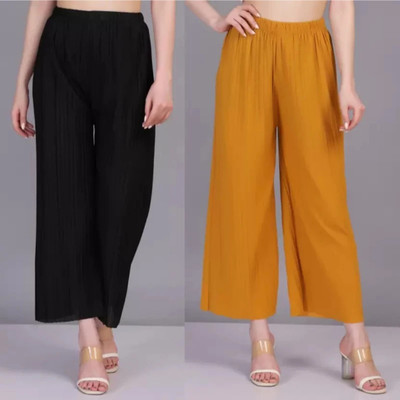 Janicks Loose Fit Women Yellow Trousers