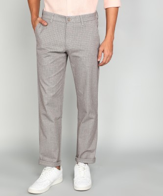 Louis Philippe Sport Tapered Men Grey Trousers