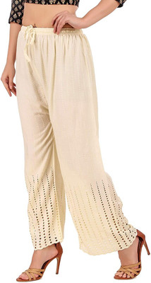 PINOVO Relaxed Women Cream Trousers