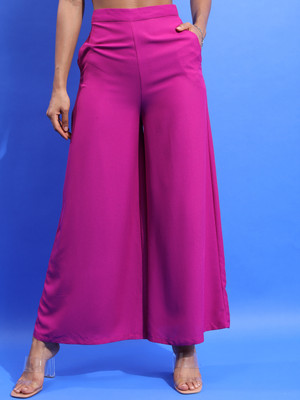 Tokyo Talkies Regular Fit Women Purple Trousers