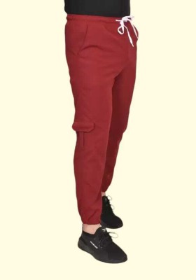 majzoob Slim Fit Men Maroon Trousers