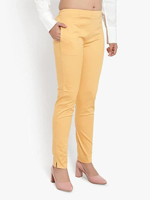 VIHANI Slim Fit Women Beige Trousers