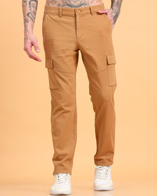 Silisoul Regular Fit Men Khaki Trousers