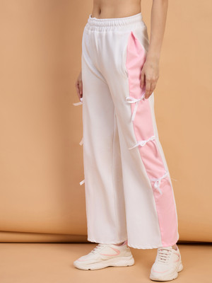 QIOA Relaxed Women White Trousers