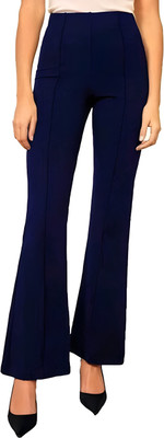 HouseOfCommon Regular Fit Women Dark Blue Trousers
